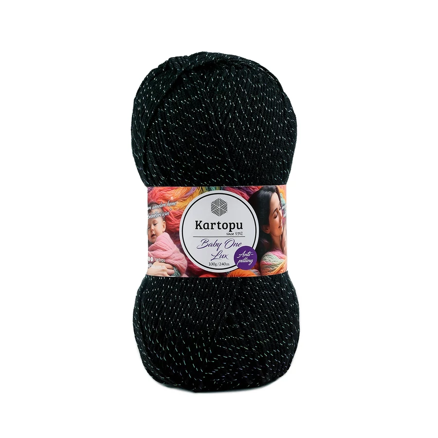 Kartopu Baby One Lux - fekete irizáló szállal 940